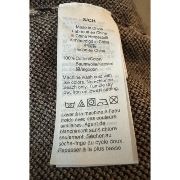 J Crew Leopard Print Open Front Cardigan 100% Cotton Neutral Tan/Blk Size S - Picture 7 of 8